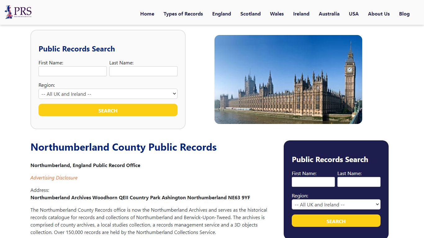 Northumberland County Public Records Resources and Information